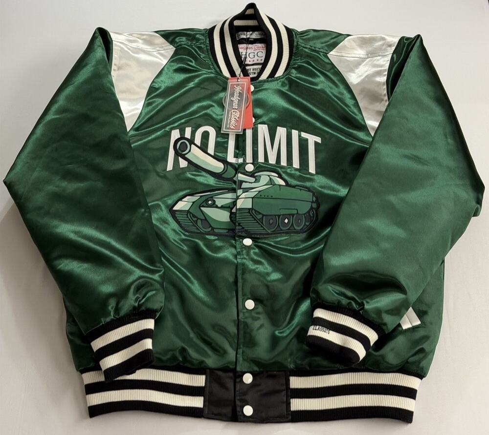 Headgear Classics No Limit Records Mystikal 4 Satin Bomber Jacket Mens 2XL NWT